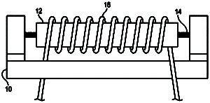 FIG. 1, an implementation of a resonant frequency power generator with a magnet and flexible connectors is illustrated.