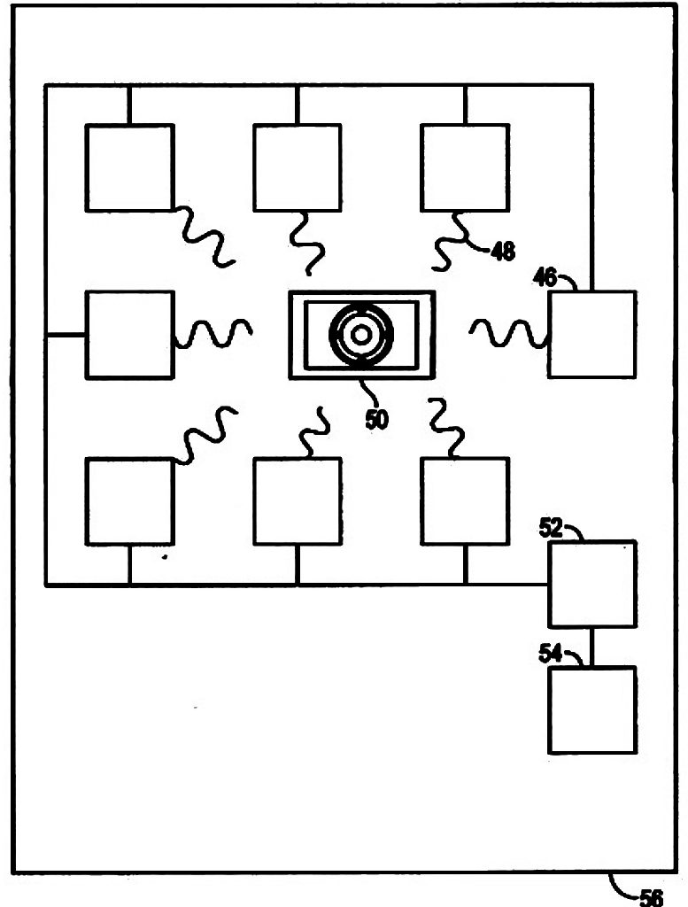 FIG. 4, an implementation of a power generator with a plurality of resonant frequency generators enclosed within a Faraday cage is illustrated.